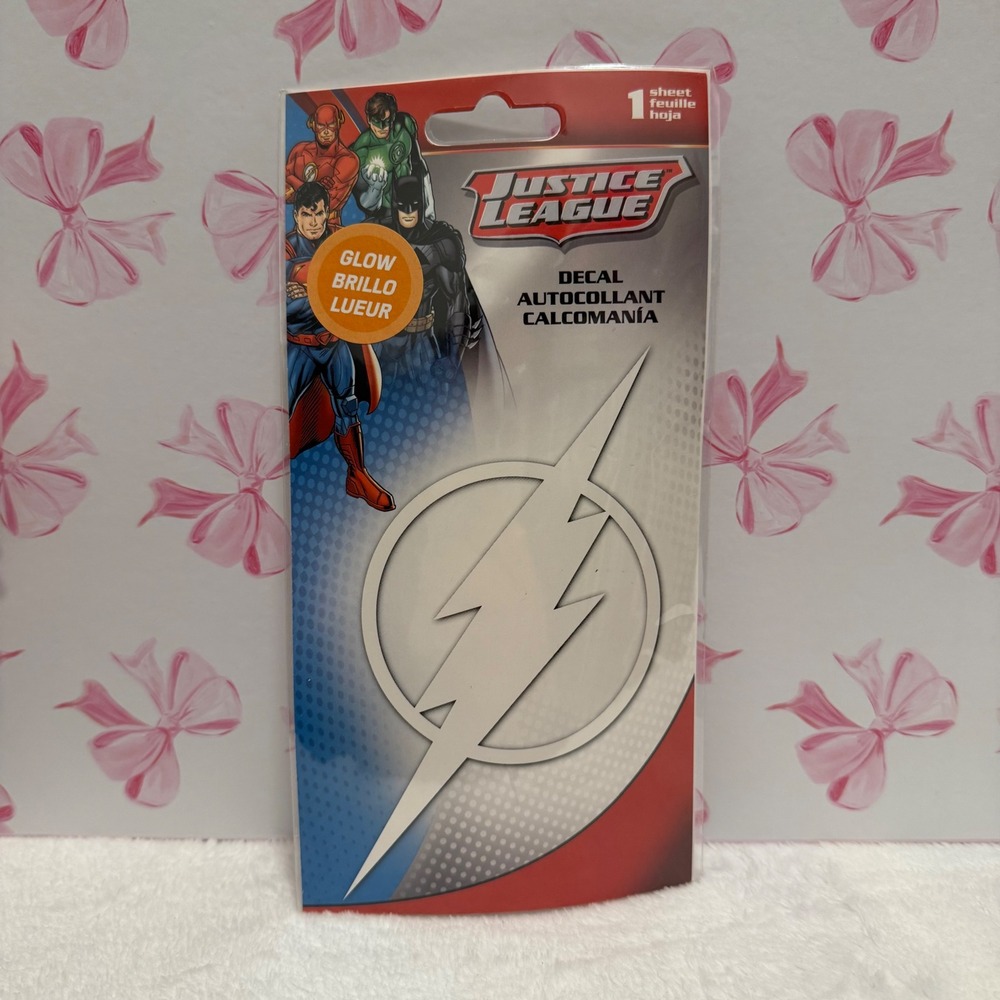 Justice League Glow Flash Car Decal Sticker Sheet Superhero DC Comics‎